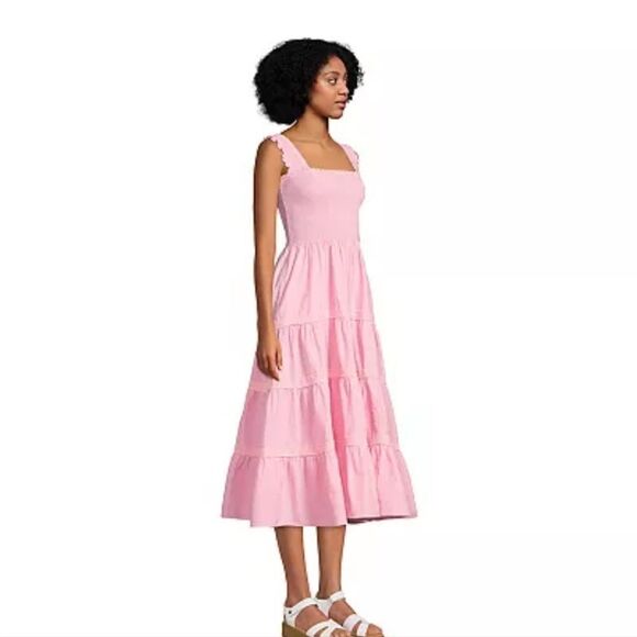 Lands End Shirred Midi Sundress - Picture 15 of 15
